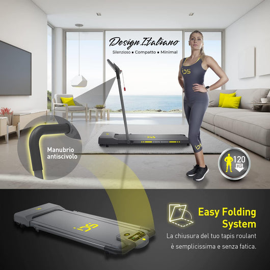 Tapis roulant G12 | IDS Indoor Sports | Easy folding system, dotato di manubrio antiscivolo 