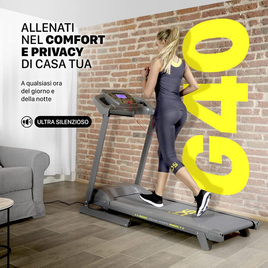 Tapis roulant G40 | IDS Indoor Sports | Tapis roulant elettrico per allenarti nel comfort e privacy di casa tua | Ultra silenzioso