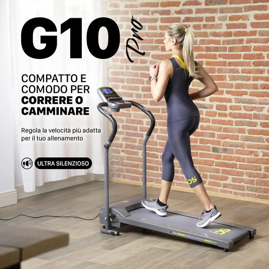 Tapis roulant G10 PRO | IDS Indoor Sports | Tapis roulant compatto e comodo per correre o camminare